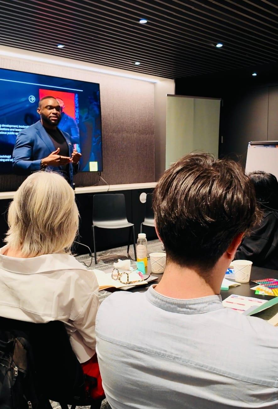 Bobby Nweke facilitating leadership work